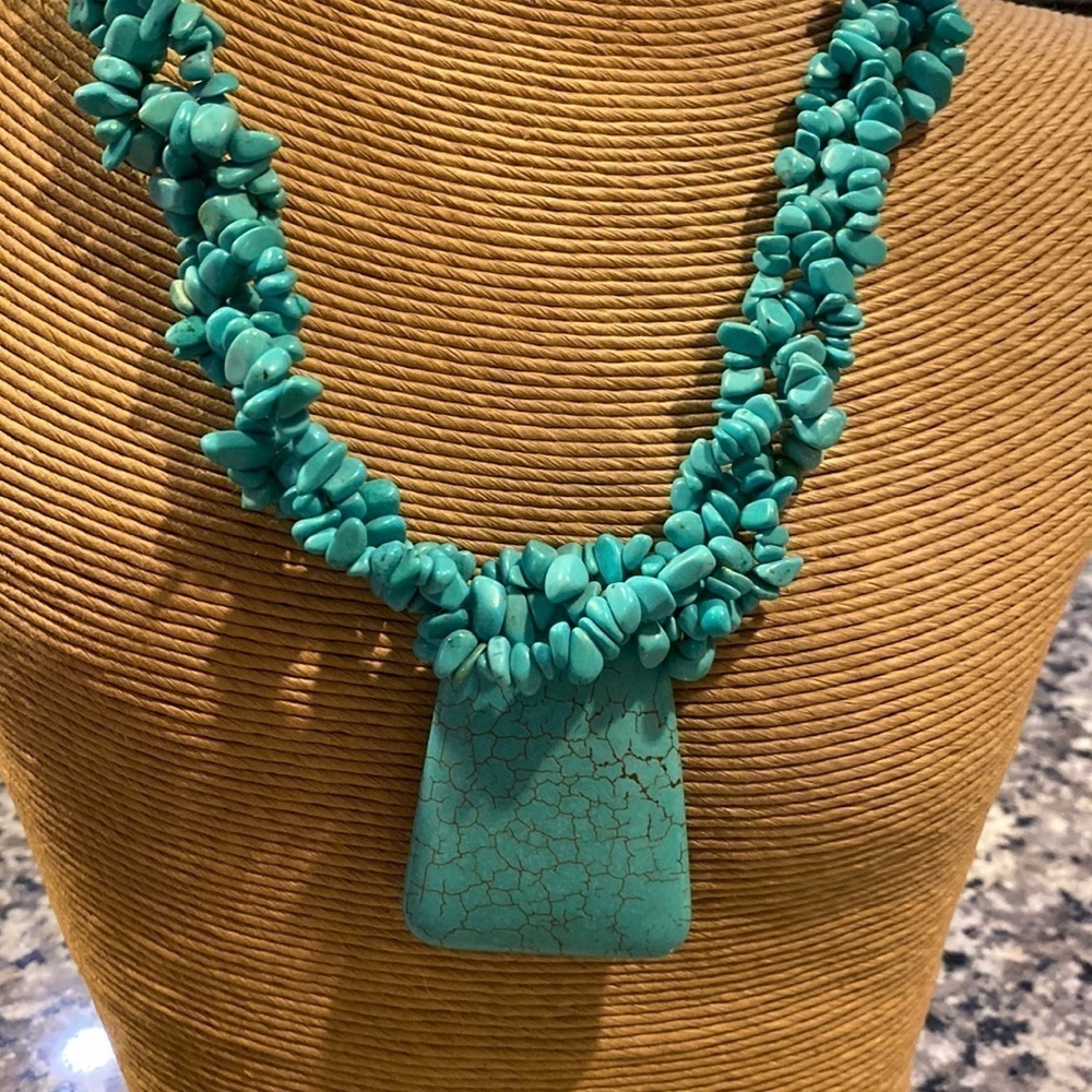 Multi-Strand Turquoise Gemstone Necklace